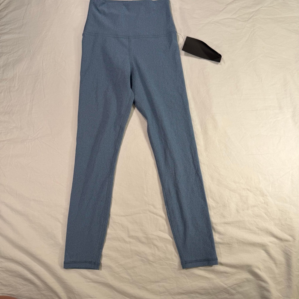 Five the Label Youth XL Slate Blue Textured High Waist Athletic Leggings‎ NWT